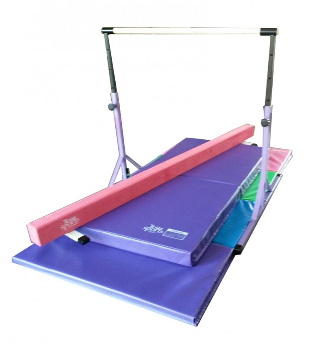 Details about   Gymnastics Bar and Mat Combo Limited Time Adjustable Bar and 8' x 4' Blue Mat 