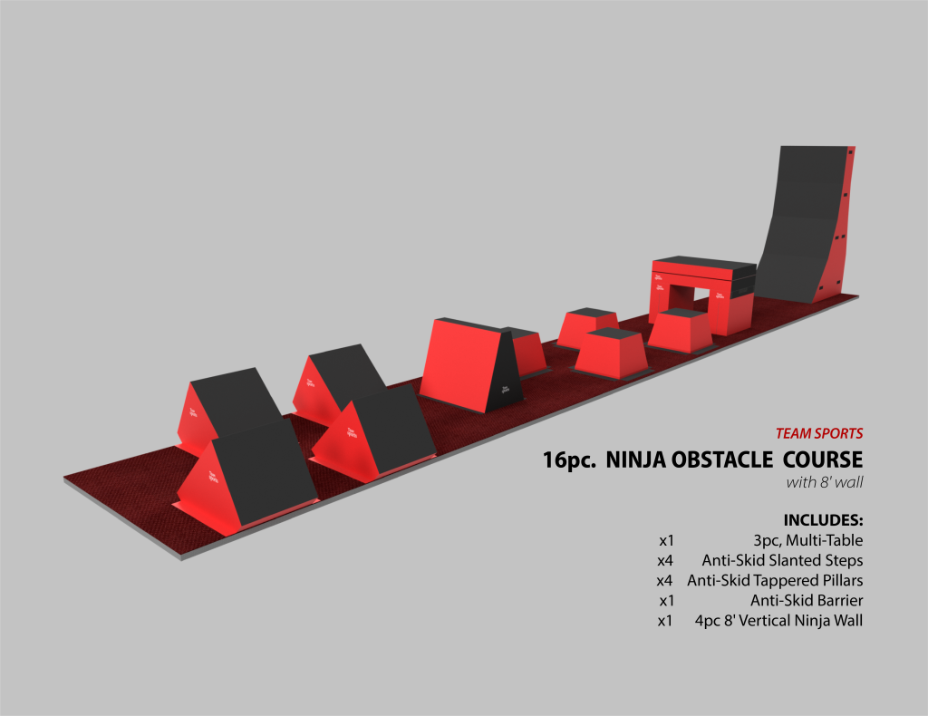 16 pc. Ninja Obstacle Course - Gymnastics Equipment and Cheerleading ...
